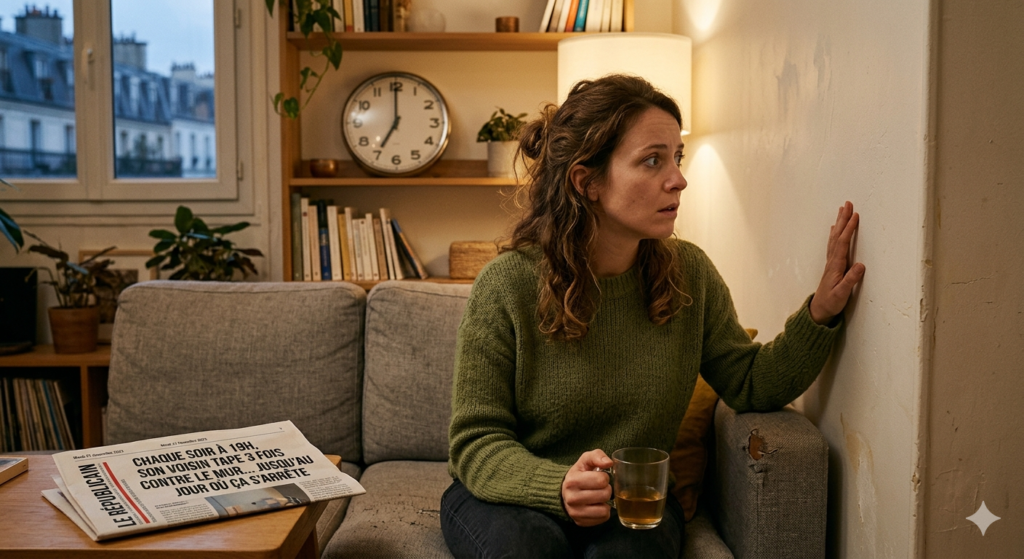 Chaque soir à 19h, son voisin tape 3 fois contre le mur… jusqu’au jour où ça s’arrête