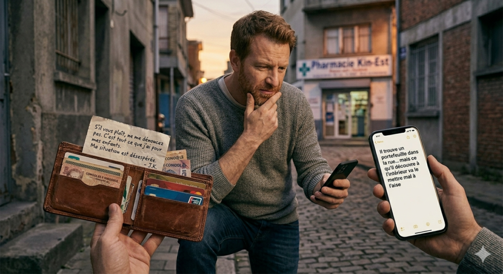 Il trouve un portefeuille dans la rue… mais ce qu’il découvre à l’intérieur va le mettre mal à l’aise