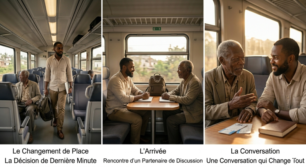 Il change de place dans le train au dernier moment… et une simple discussion va complètement changer sa journée