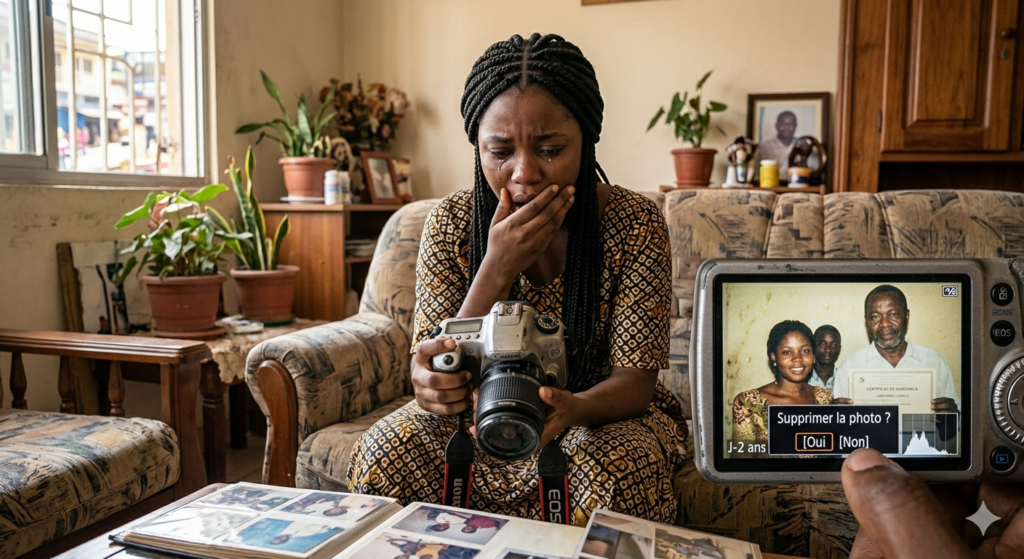 Elle supprime une vieille photo par hasard… et découvre un détail qui va complètement la bouleverser